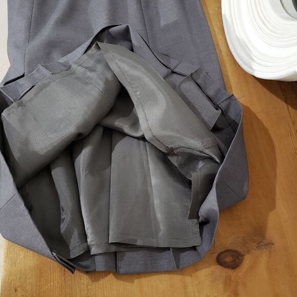 Esprit NWT Size 2 Grey Sleeveless V-neck Belted Lined Dress - Picture 16 of 16